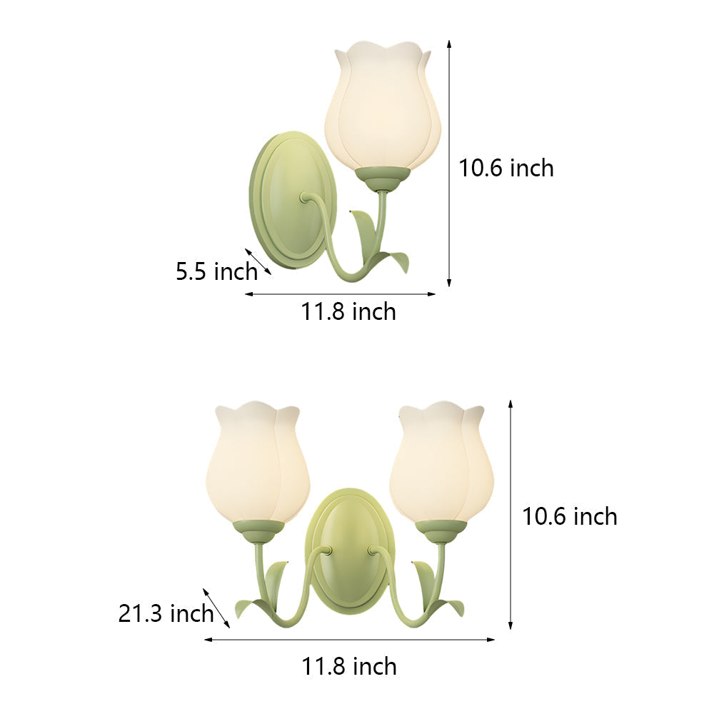 FloraGlow - 3D Glas Blomstertaspevægslampe til Stemningsbelysning