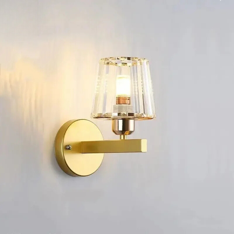 CrystalLuxe - Elegant Krystal LED Væglampe