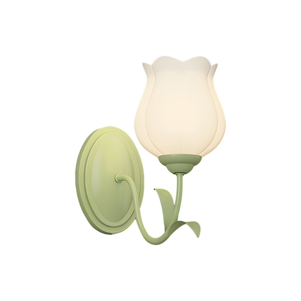 FloraGlow - 3D Glas Blomstertaspevægslampe til Stemningsbelysning