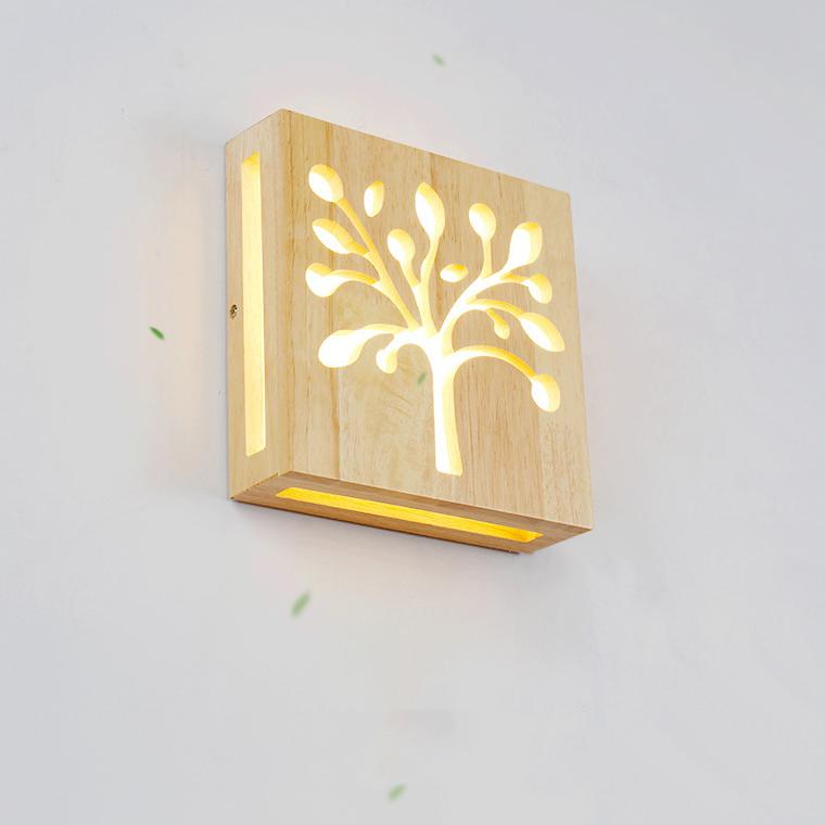 NatureShine – Sfeervolle LED Væglampe i Træ