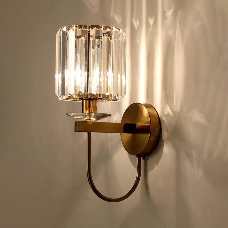 CrystalLux Elegant Væglampe - Luksuriøst Cylindrisk Design til Moderne Interiør