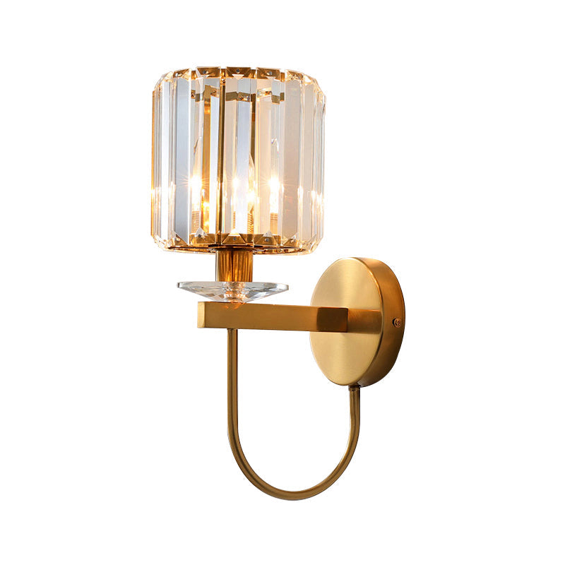 CrystalLux Elegant Væglampe - Luksuriøst Cylindrisk Design til Moderne Interiør