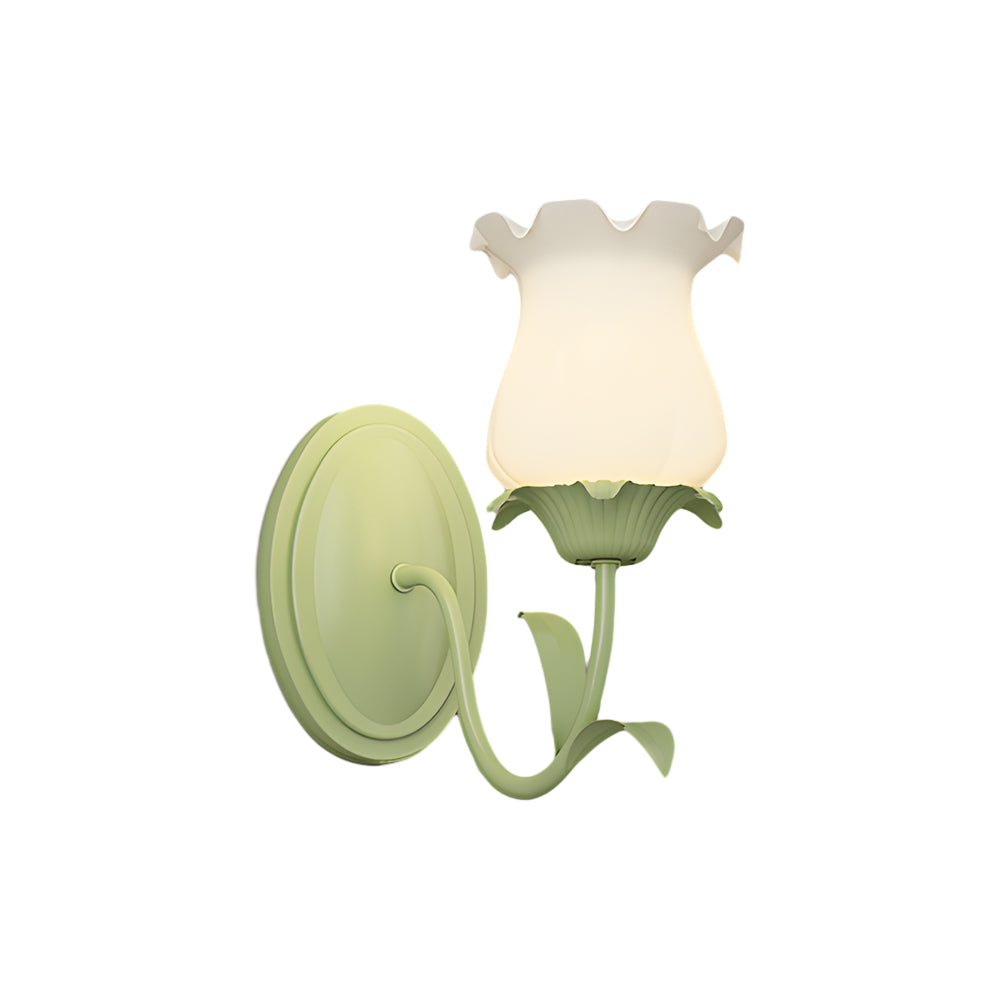 FloraGlow - 3D Glas Blomstertaspevægslampe til Stemningsbelysning