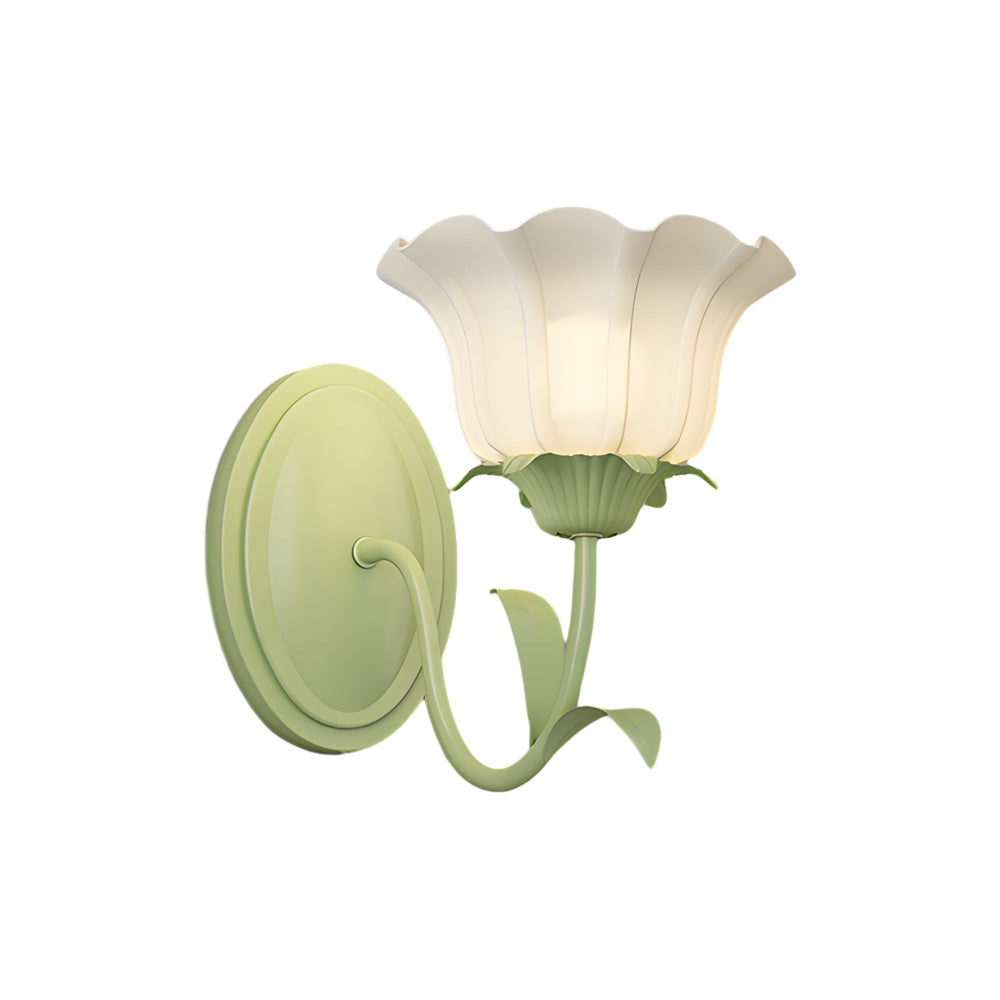 FloraGlow - 3D Glas Blomstertaspevægslampe til Stemningsbelysning