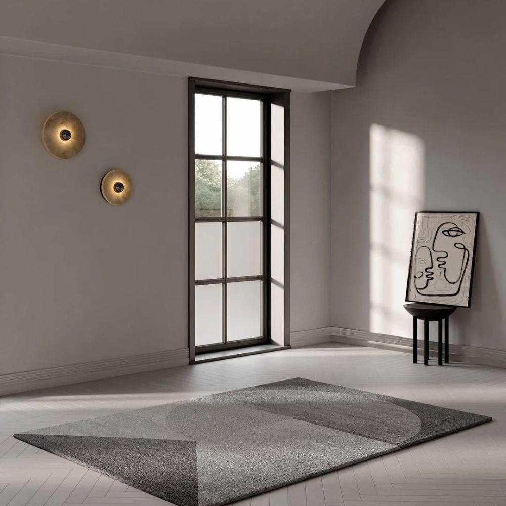 Aurora d'Or - Rund Alabaster/Aluminium Væglampe