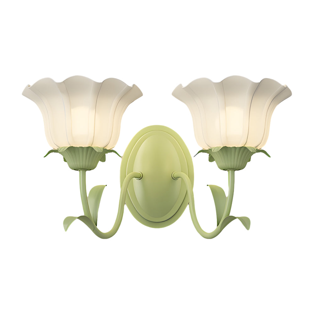 FloraGlow - 3D Glas Blomstertaspevægslampe til Stemningsbelysning
