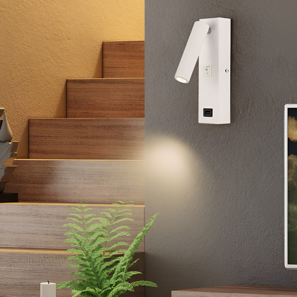 ArtiLicht Luksus Væglampe med Justerbar LED og USB-Opladningsport