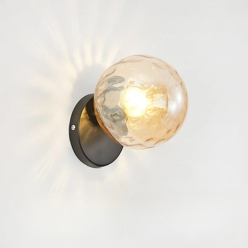 GleamGold - Luksus Guld Væglampe med Glas