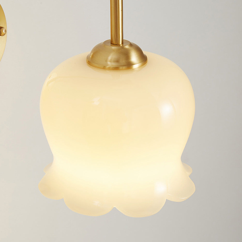 FrenchBloom – Elegant Glas Blomst Væglampe