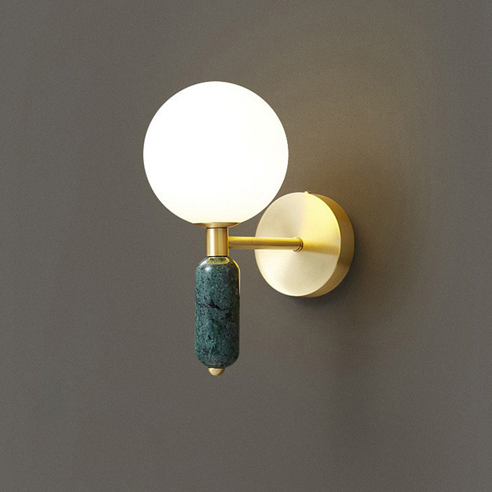 Lysende Sten - Elegant Marmor Senge- og Vænllumlampe