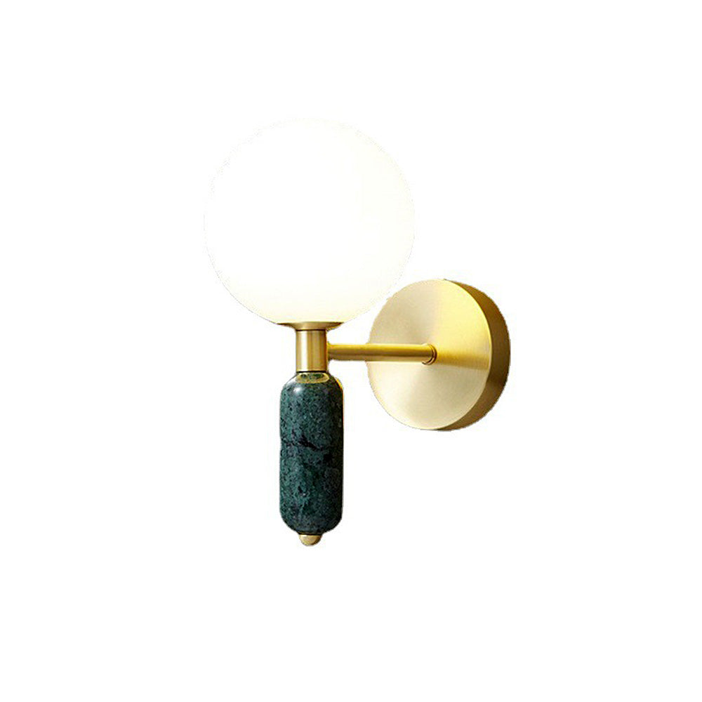 Lysende Sten - Elegant Marmor Senge- og Vænllumlampe