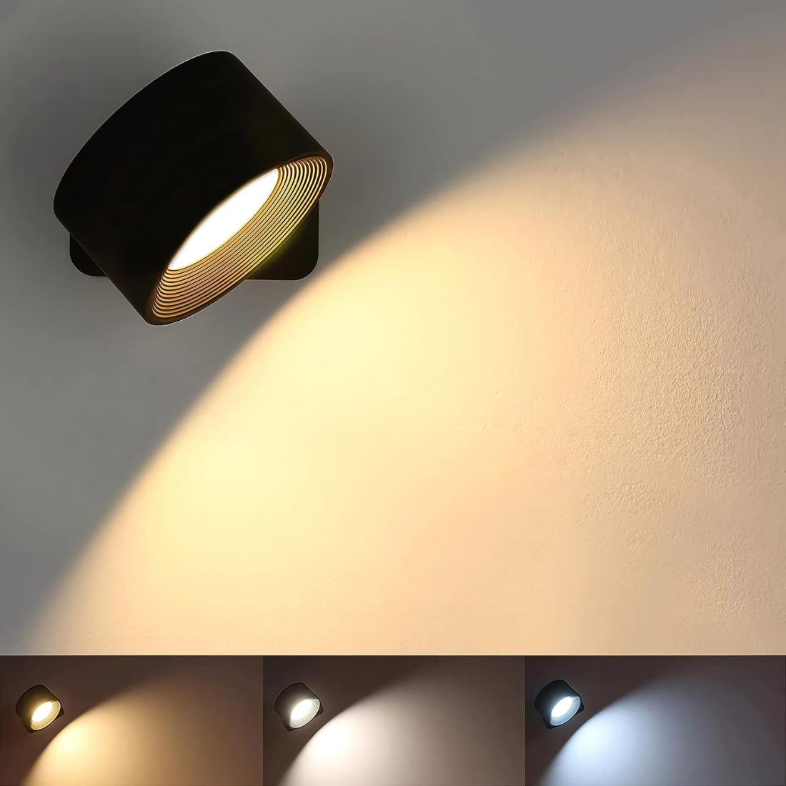 FlexiLamp - Trådløs 360° væglampe med genopladelig LED