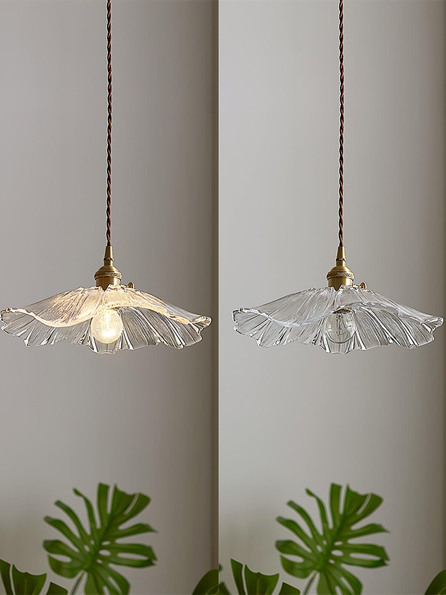 FloraGlass Pendant – Elegant Pendellampe i Blomsterglas til Romantisk og Dekorativ Indretning