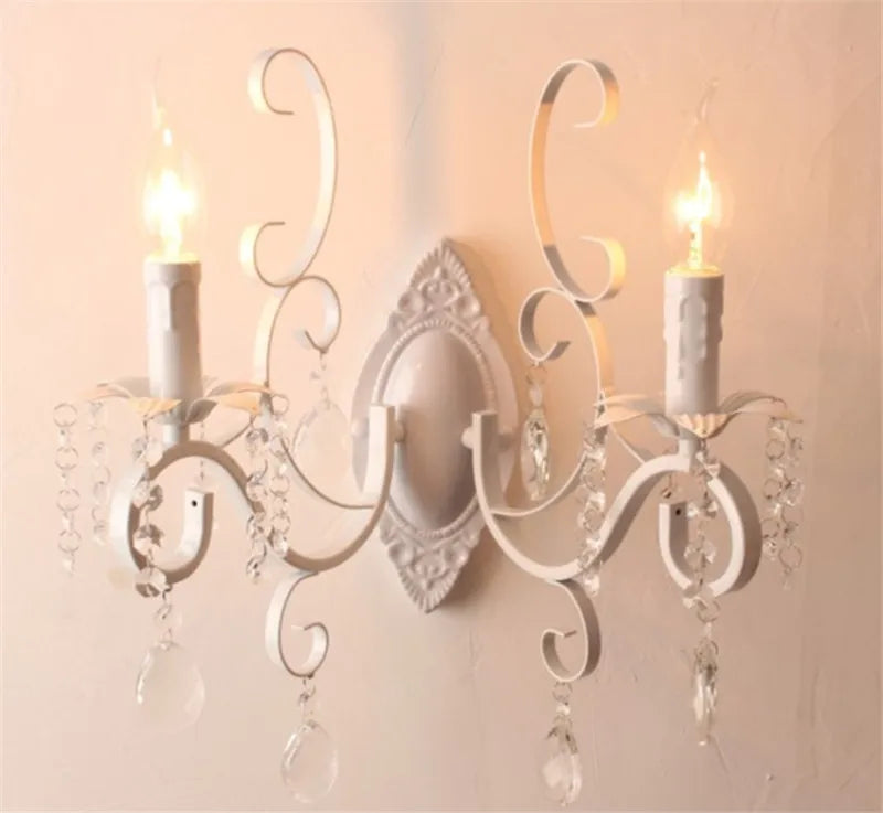 CrystalGlow væglampe - Vintage Sort LED-belysning