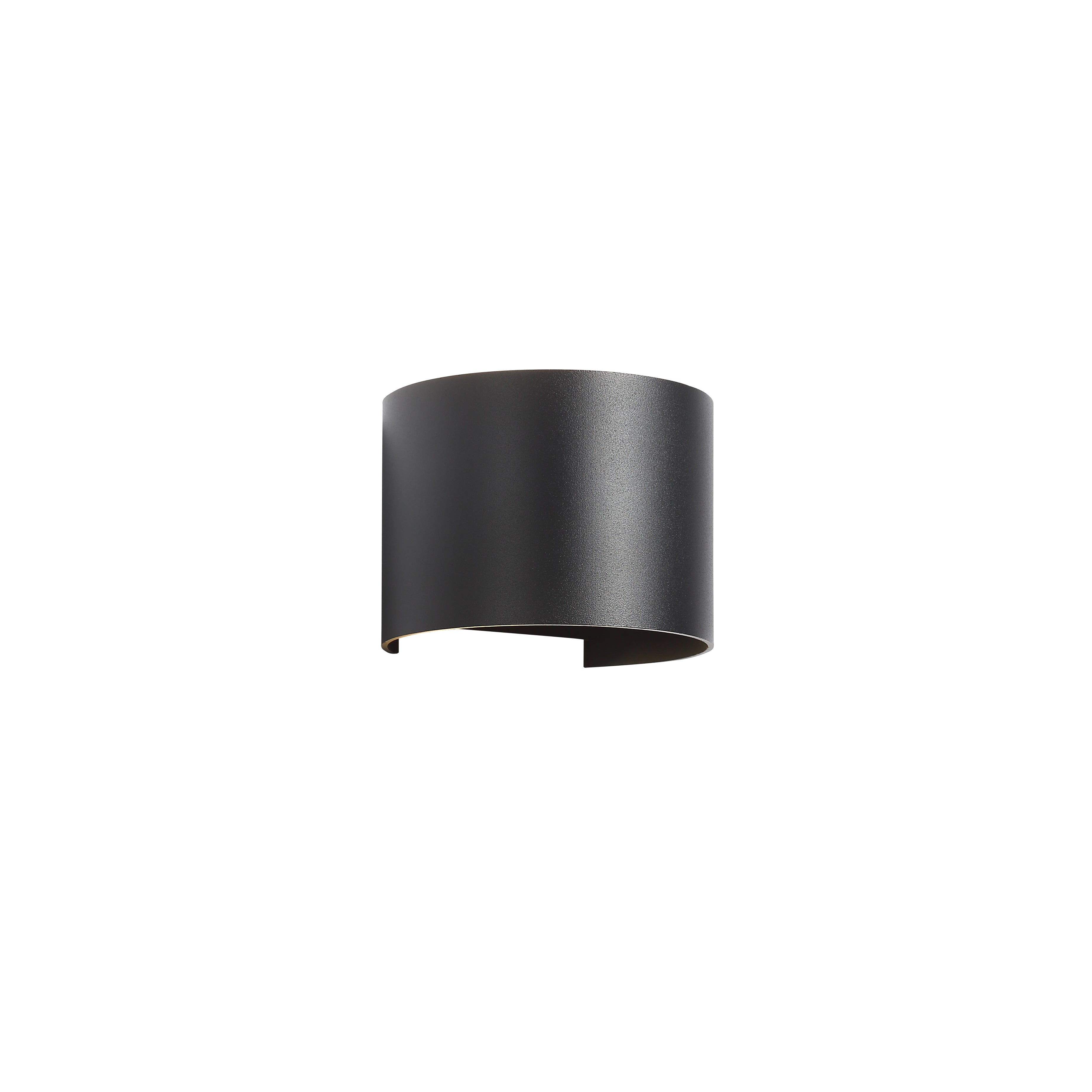 Stilfuld Runde LED Væglampe 6W IP65 - Elegant Sort Design