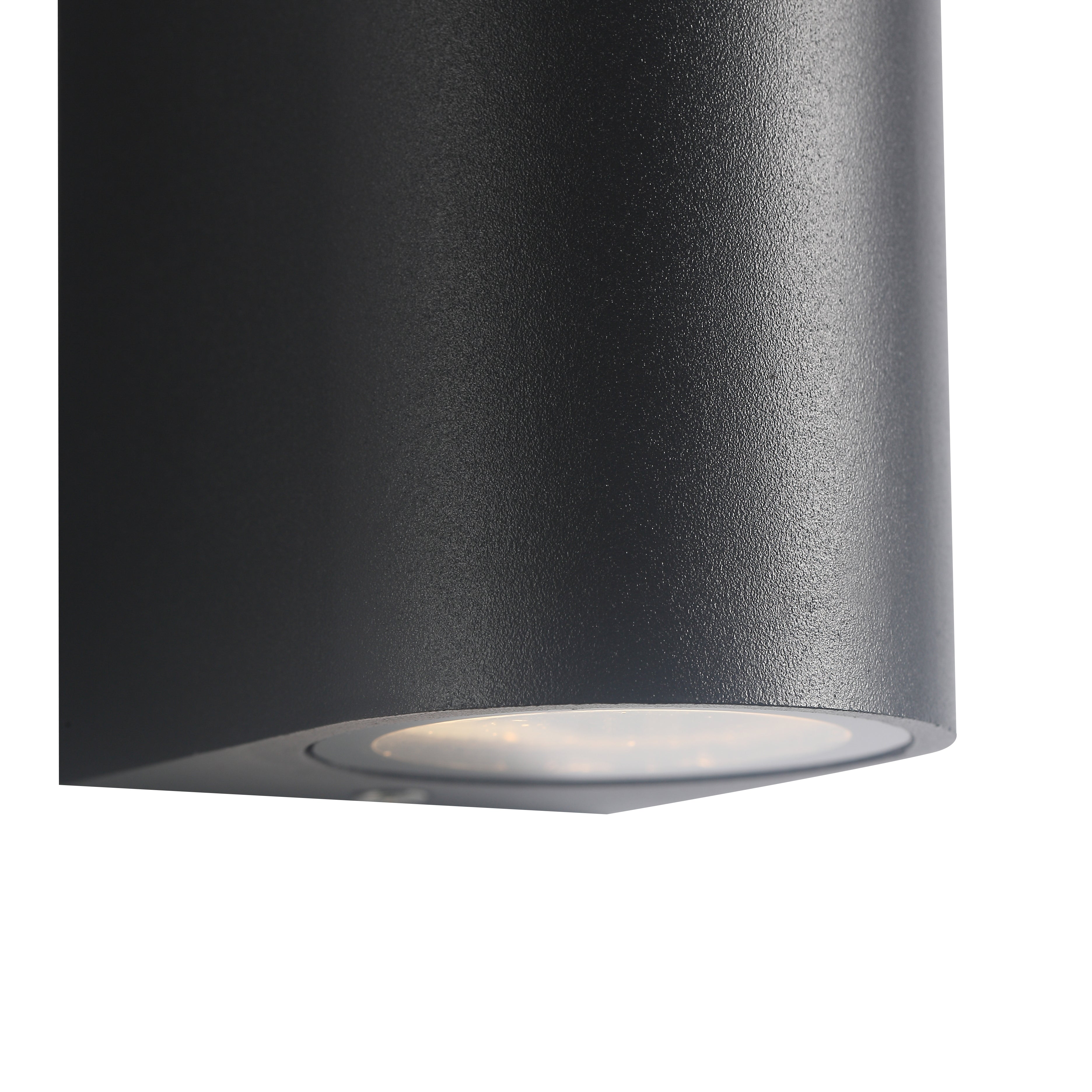 Udendørs Up/Down Runde GU10 Væglampe i Sort – Elegant LED Belysning til Udendørsbrug