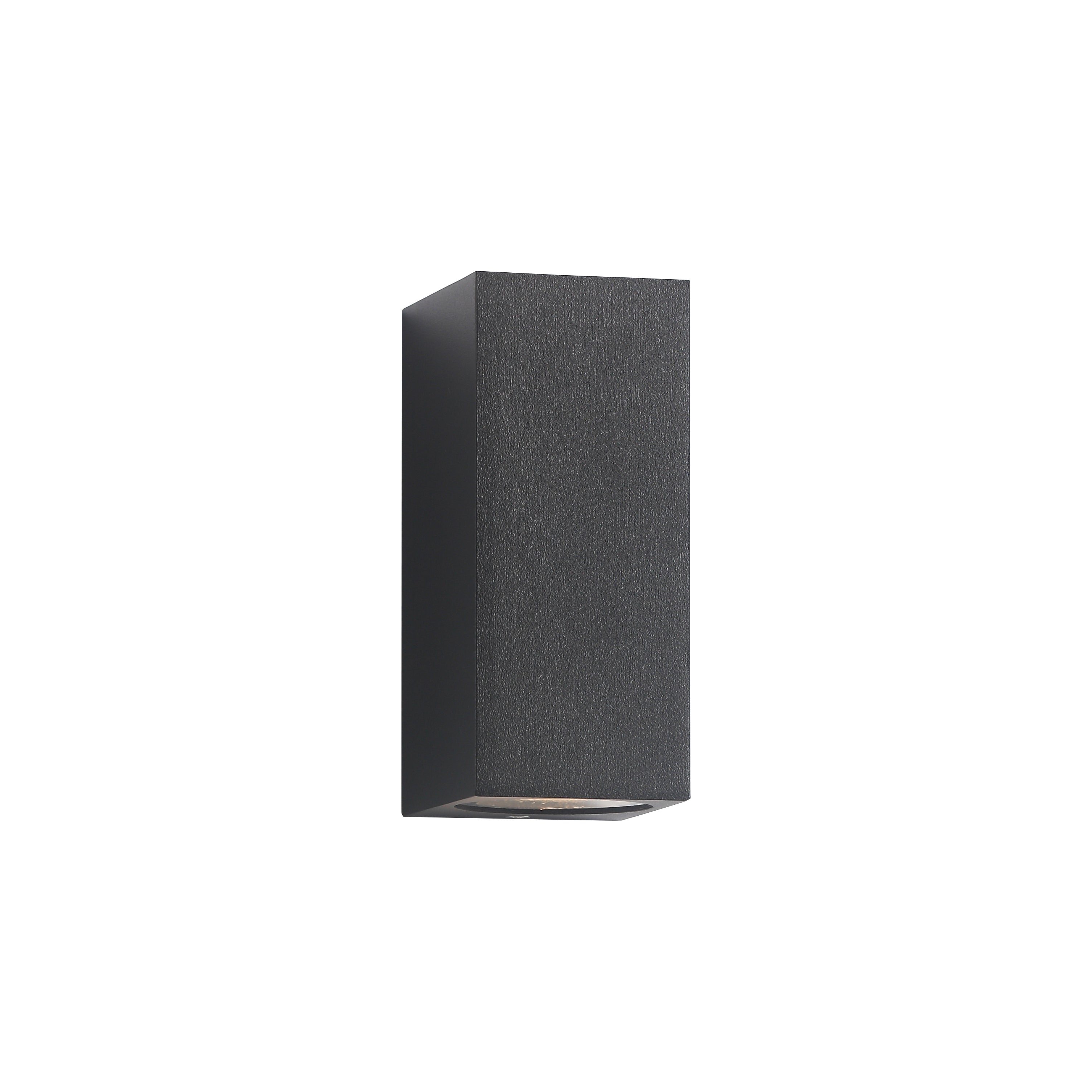 Elegant Udendørs Up/Down Square GU10 Væglampe med LED i Sort - Perfekt til Udendørs Belysning