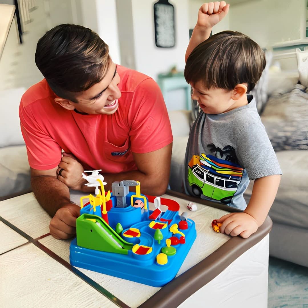 MiniCity Playset – Interaktiv Legby med Biler & Håndtag | Sjov & Motorisk Læring for Børn