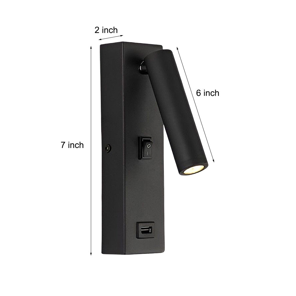 ArtiLicht Luksus Væglampe med Justerbar LED og USB-Opladningsport