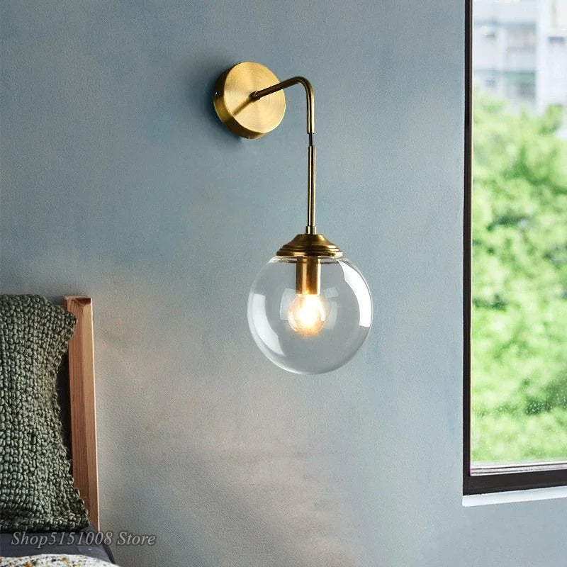 Moderne Nordic Væglampe - Elegant Glasbelysning til Hjemmet