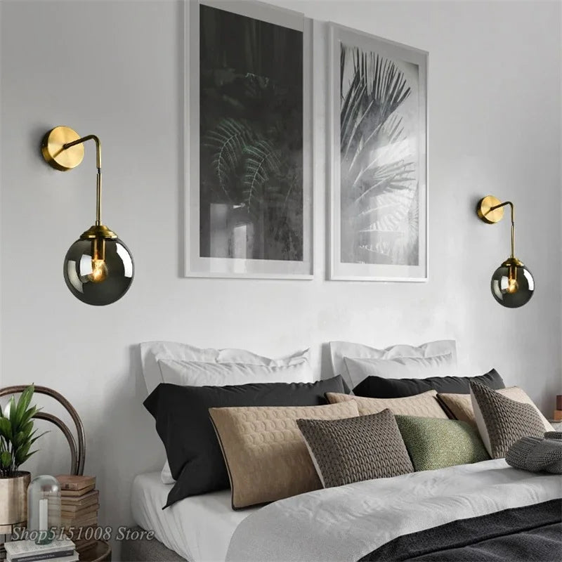 Moderne Nordic Væglampe - Elegant Glasbelysning til Hjemmet