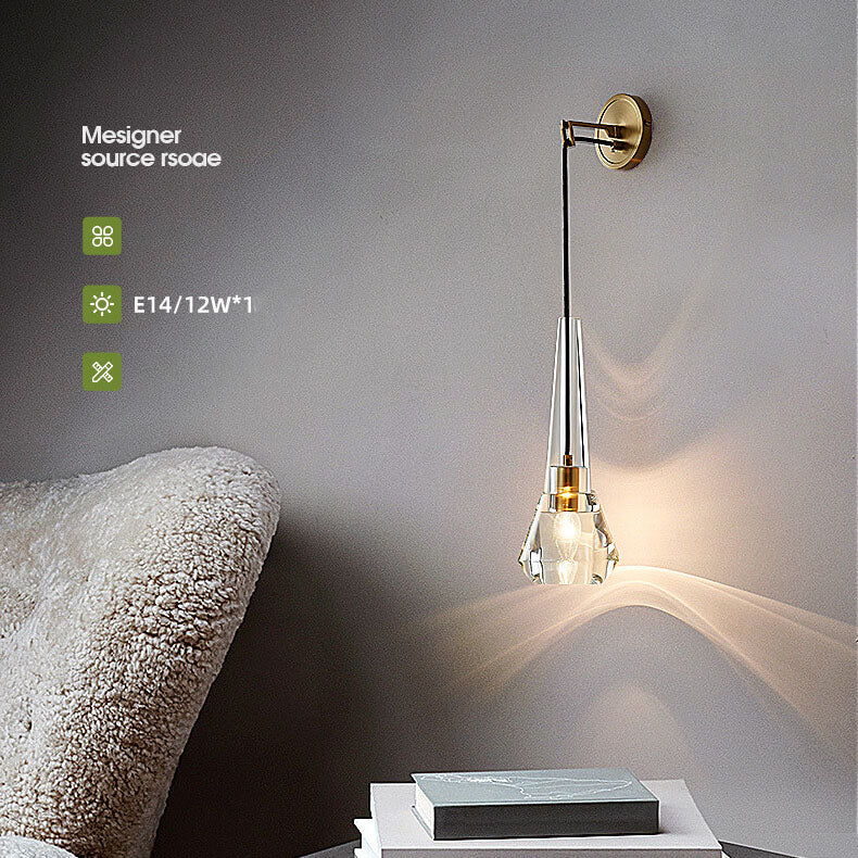 Luxe CrystalGlow Wandlampe med Krystalglas – Modernt Design