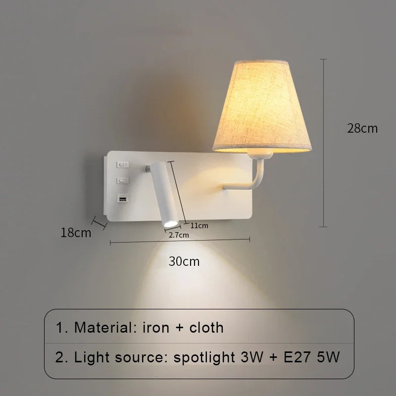 LuminoWall - Minimalistisk USB-væglampe med læsevarsler