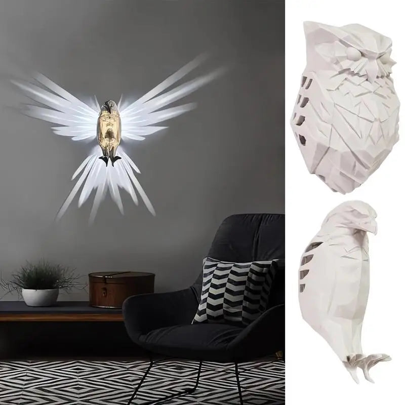 OwlLight - 3D Ugle Væglampe til Soveværelse