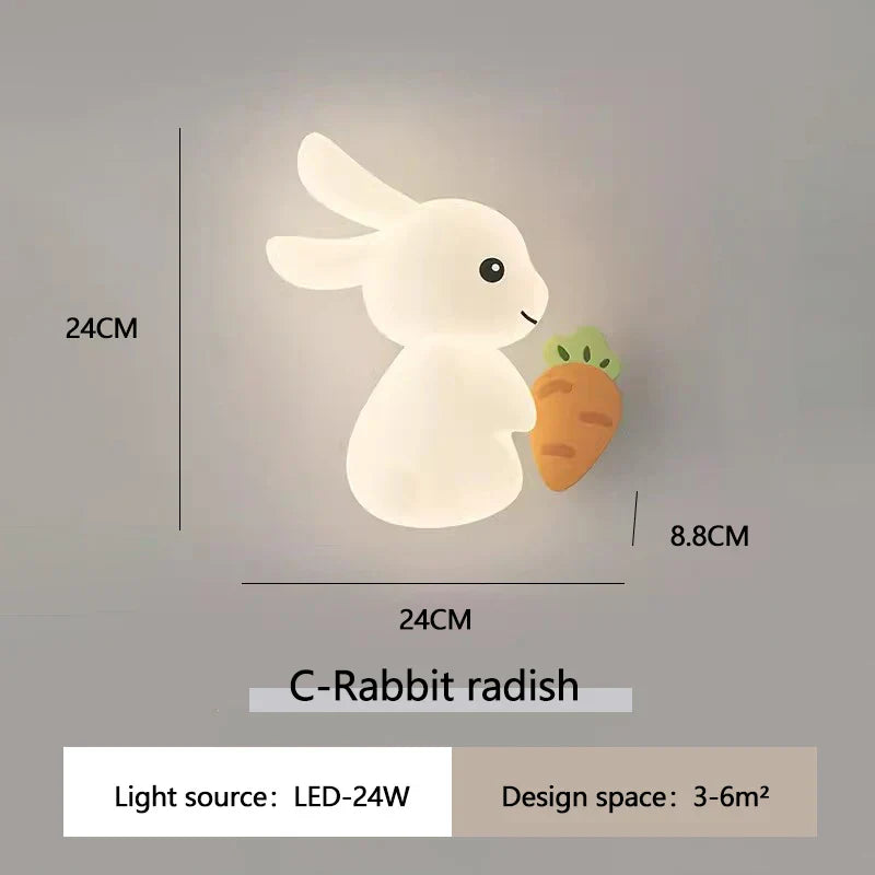 RabbitGlow Lampe - Legende LED Børne Væglampe