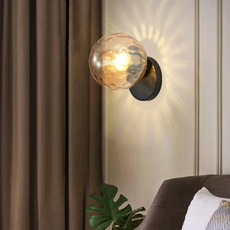 LuxeGlow - Elegant Guldlampen med Glas Kugle