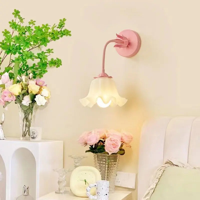 FrenchBloom - Elegant væglampe med blomstmønster