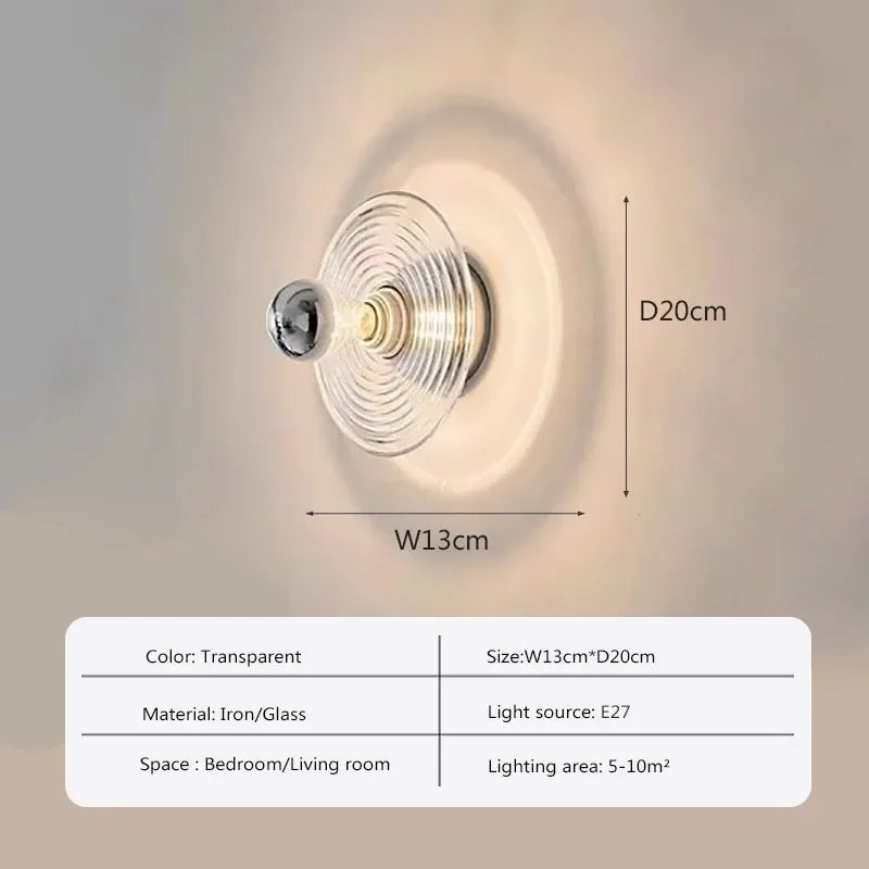 AquaGlow Væglampe – LED-belysning med bølgemønster