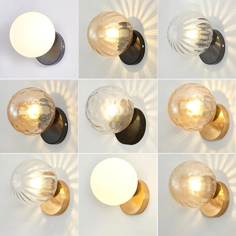 LuxeGlow - Elegant Guldlampen med Glas Kugle