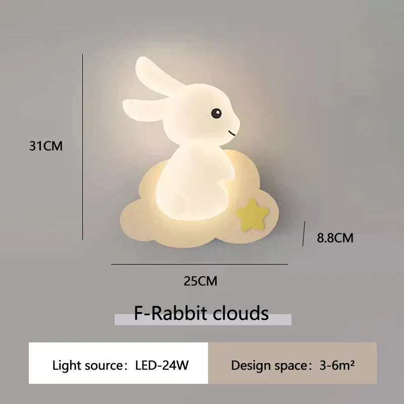 RabbitGlow Lampe - Legende LED Børne Væglampe