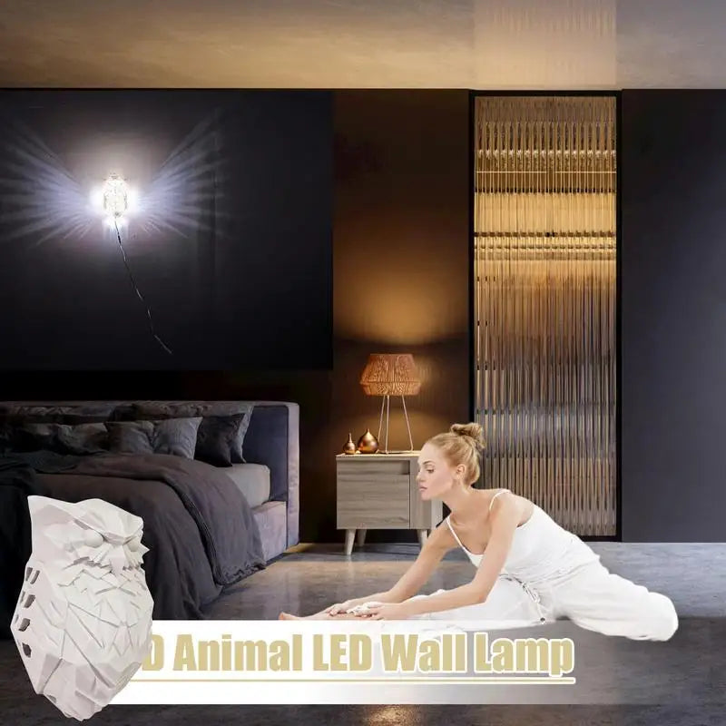 OwlLight - 3D Ugle Væglampe til Soveværelse