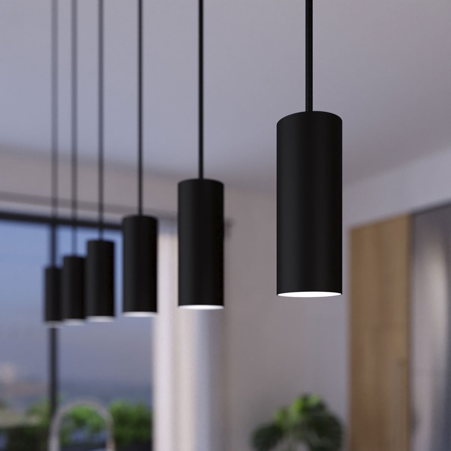 Lampada a sospensione tubolare di design creativo