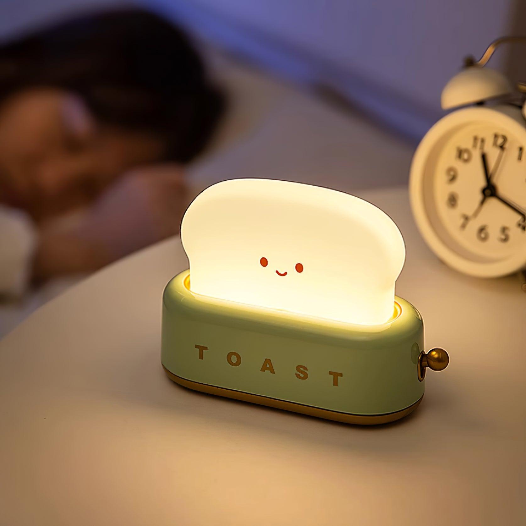 Design af brødrister bordlampe med indbygget batteri – Moderne stilfuld lampe til stue, soveværelse og kontor