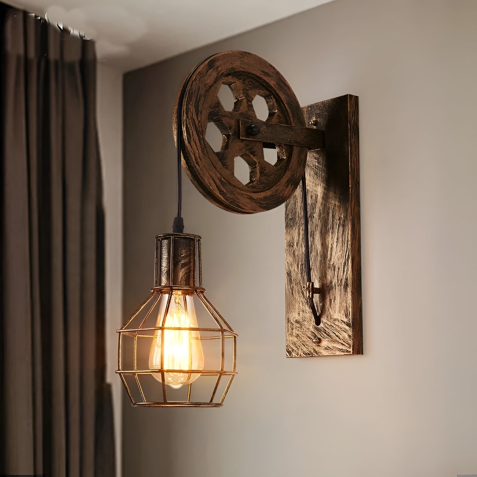 LumenLux væglampe - Elegant industriel vintage LED-belysning