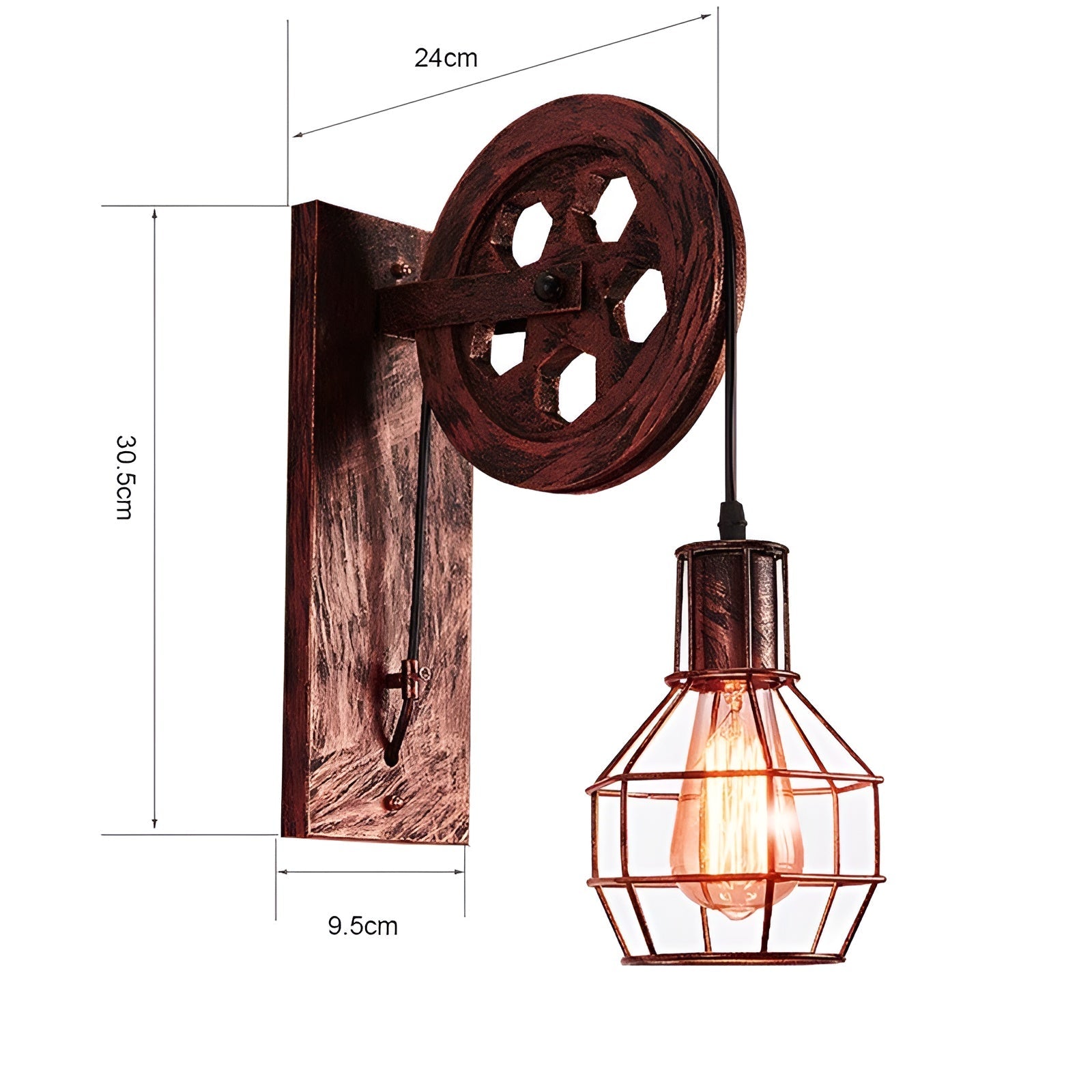 LumenLux væglampe - Elegant industriel vintage LED-belysning