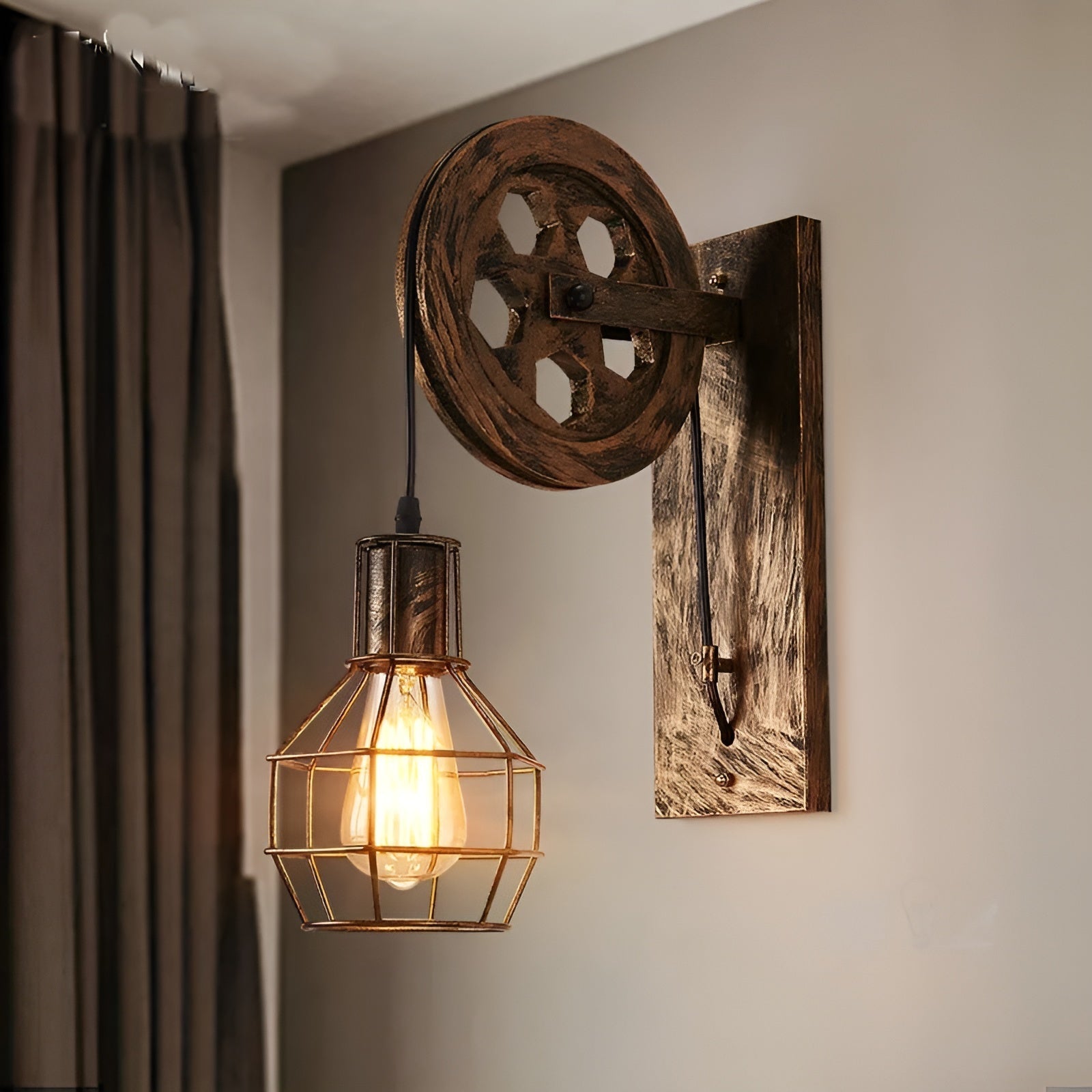 LumenLux væglampe - Elegant industriel vintage LED-belysning