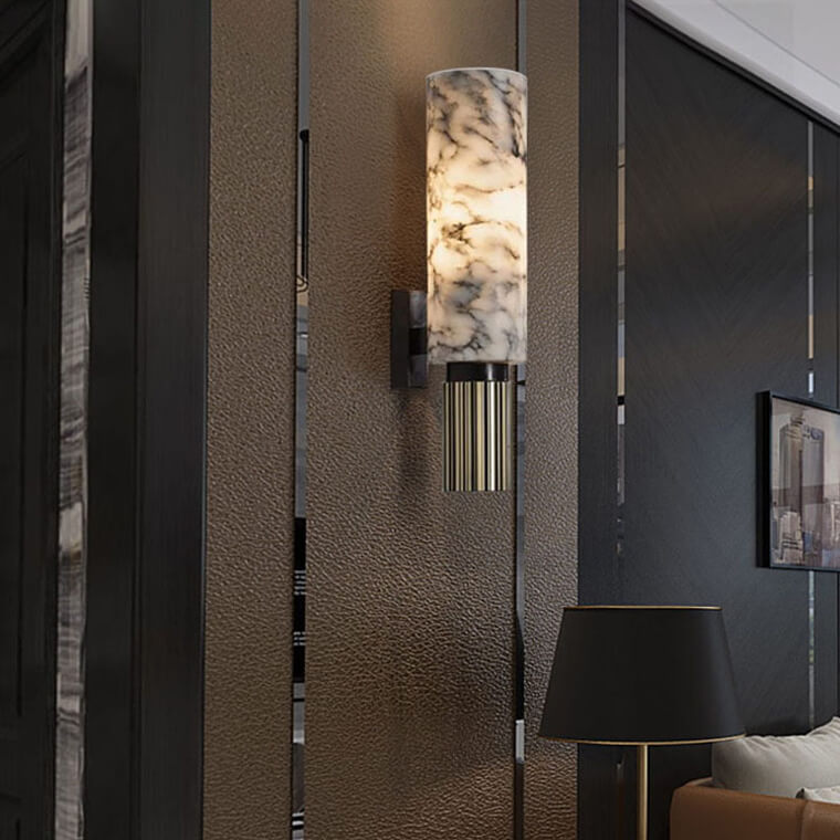 MarbleGlow - Luxury Væglampe til Moderne Interiører