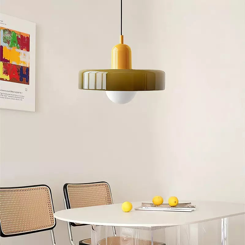 Colourful Pendant Lamp in Bauhaus Style - StiloGlas