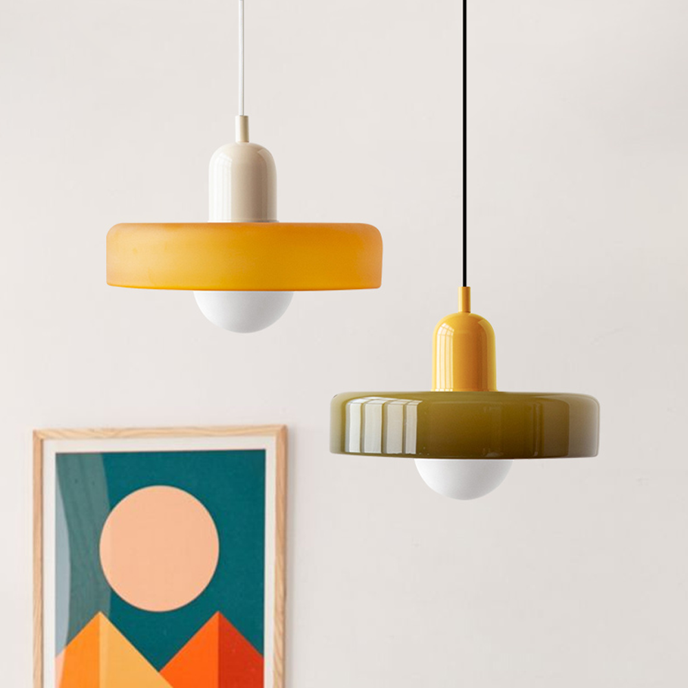 Colourful Pendant Lamp in Bauhaus Style - StiloGlas