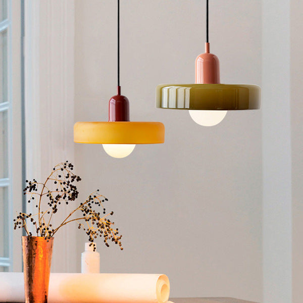 Colourful Pendant Lamp in Bauhaus Style - StiloGlas