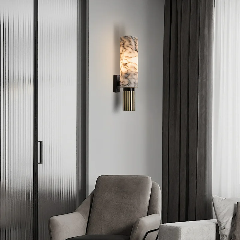 MarbleGlow - Luxury Væglampe til Moderne Interiører