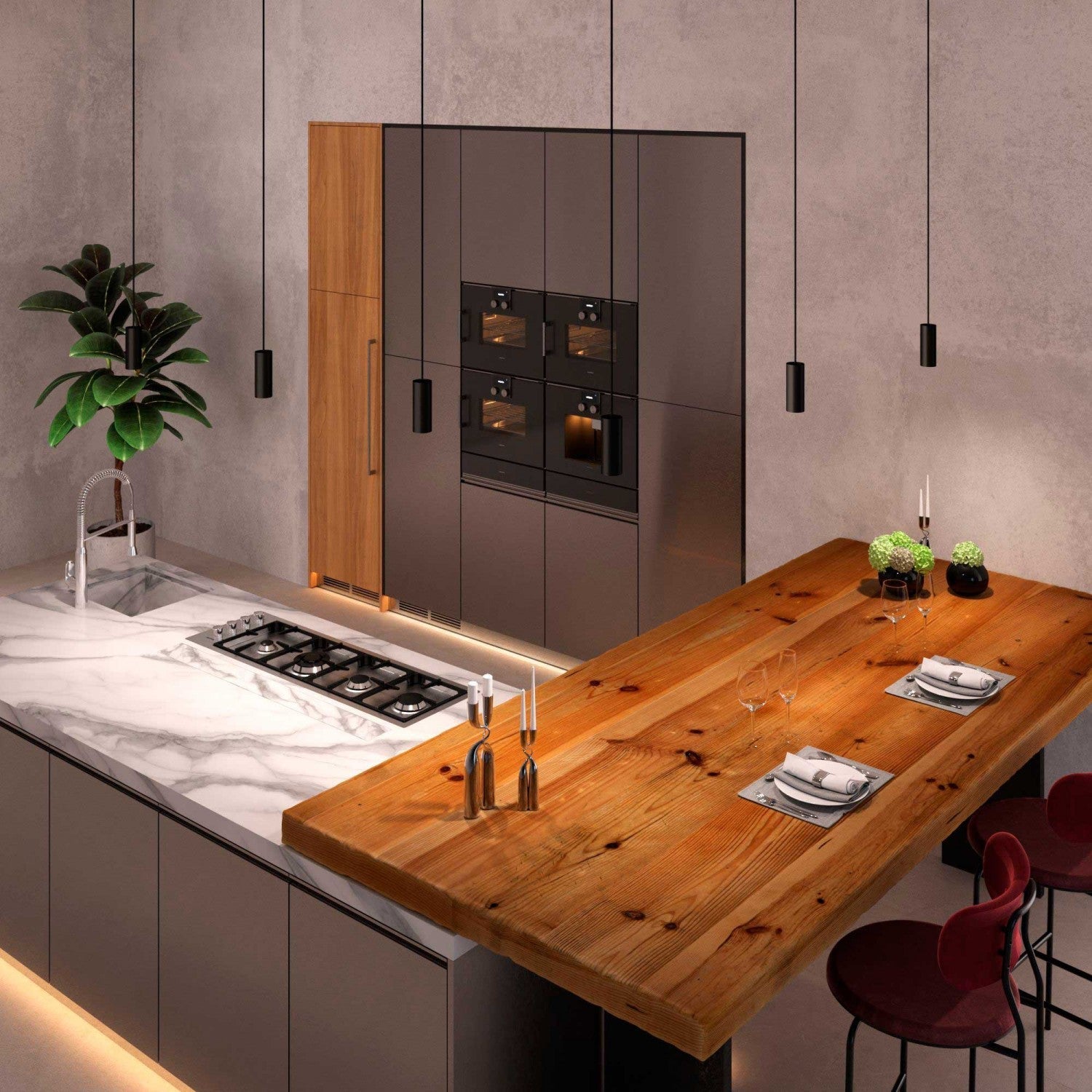 Lampada a sospensione tubolare di design creativo