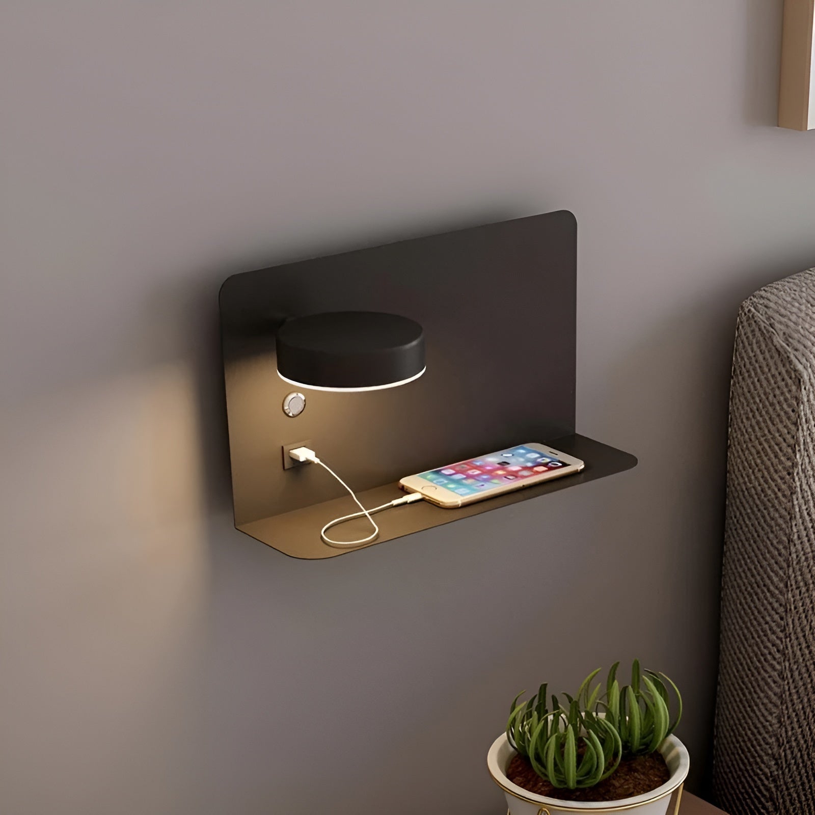 LumiCharge Wandlampe – Genopladelig Elegance med USB-LED-Belysning til Luksuriøs Atmosfære