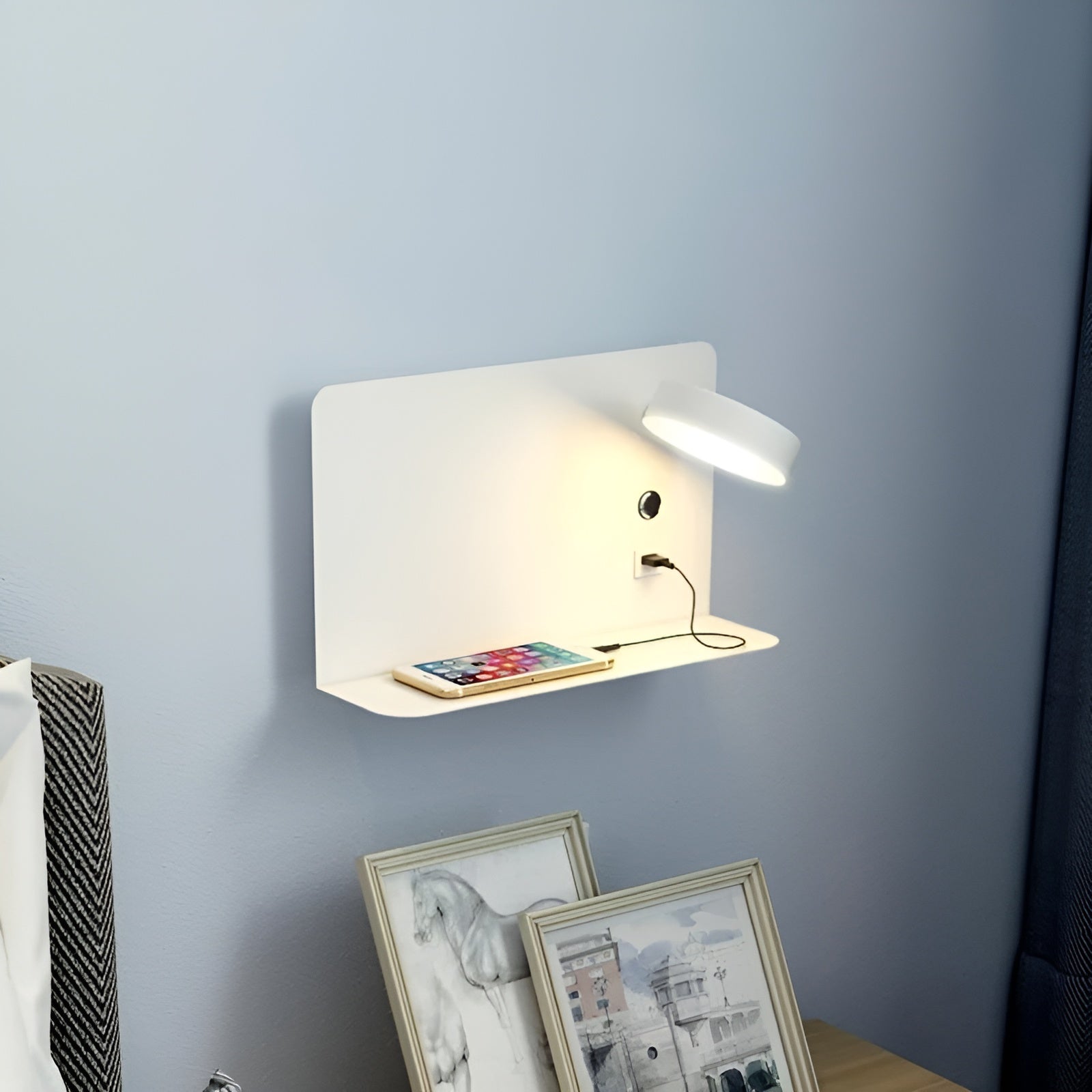 LumiCharge Wandlampe – Genopladelig Elegance med USB-LED-Belysning til Luksuriøs Atmosfære