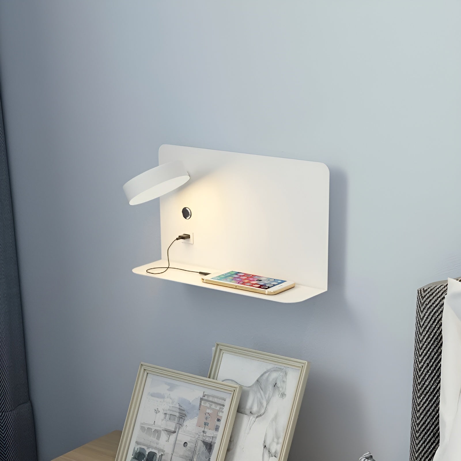 LumiCharge Wandlampe – Genopladelig Elegance med USB-LED-Belysning til Luksuriøs Atmosfære