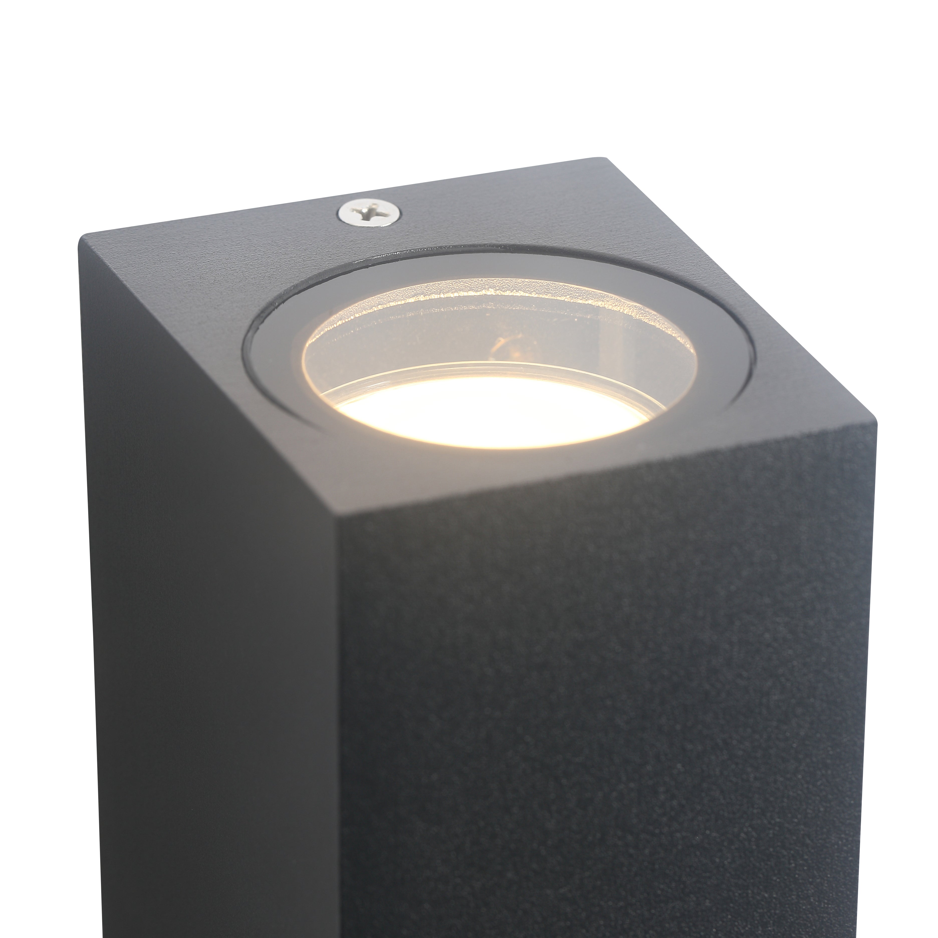 Elegant Udendørs Up/Down Square GU10 Væglampe med LED i Sort - Perfekt til Udendørs Belysning